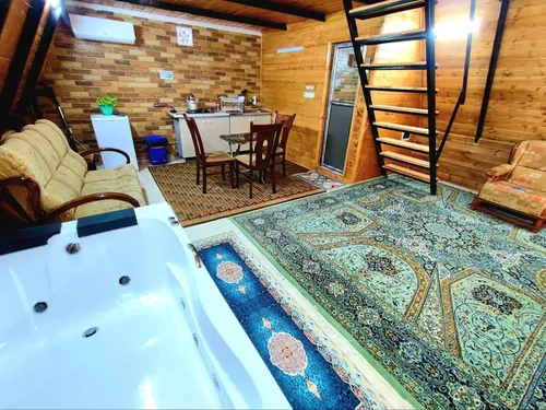 تصویر 9 - کلبه سوئیسی امیر با جکوزی در  سوادکوه