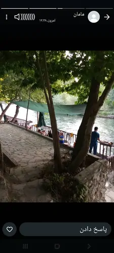 تصویر 5 - آپارتمان منزل لب اب و یک سکو زیر درختها می باشد در  سامان