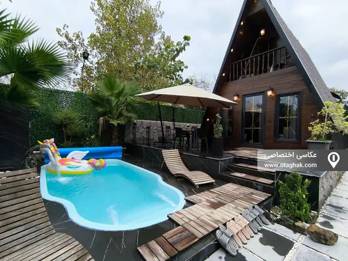 تصویر 15 - کلبه  سوئیسی لوکس استخردار آبگرم ورنا در  خمام