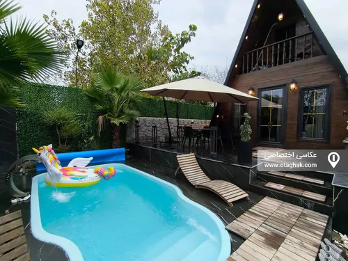 تصویر 18 - کلبه  سوئیسی لوکس استخردار آبگرم ورنا در  خمام