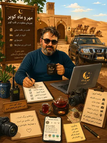 تصویر 2 - اقامتگاه بومگردی اقامتگاه مهروماه و کمپ کویرگردی (اتاق 2) در ابوزیدآباد