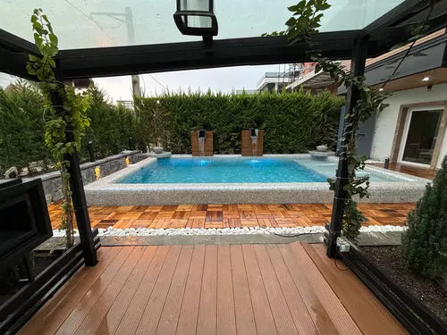 تصویر 22 - ویلا استخردار آبگرم لاکچری عمارت شیشه ای با جکوزی در رویان