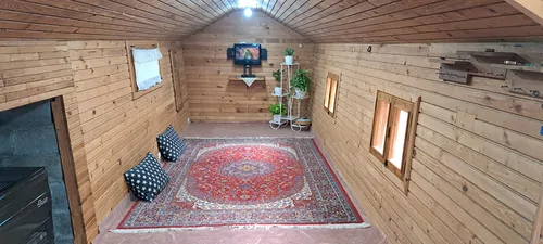 تصویر 4 - کلبه کلبه چوبی دوبلکس نهال با حیاط،و آلاچیق مبله جذاب در چمخاله